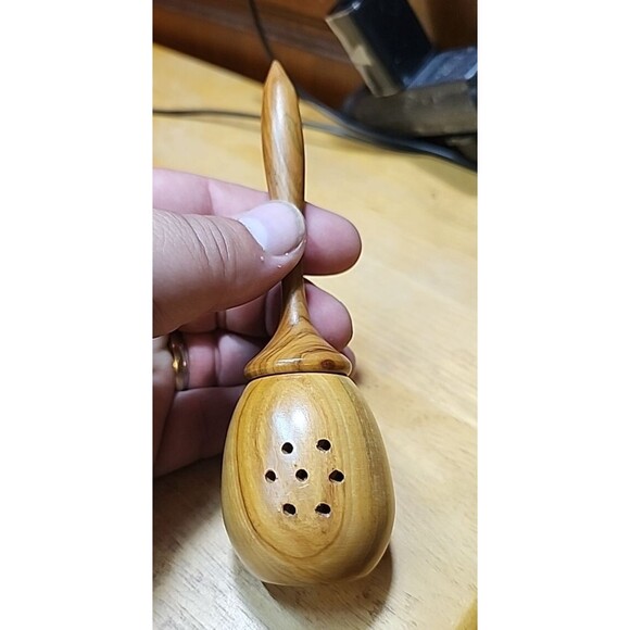 Vintage Turned Wood Salt & Pepper Shakers – Mid-Century Modern Tableware - Picture 2 of 10